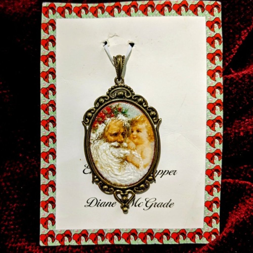 RARE! Enamel on Copper Pendant - Vintage